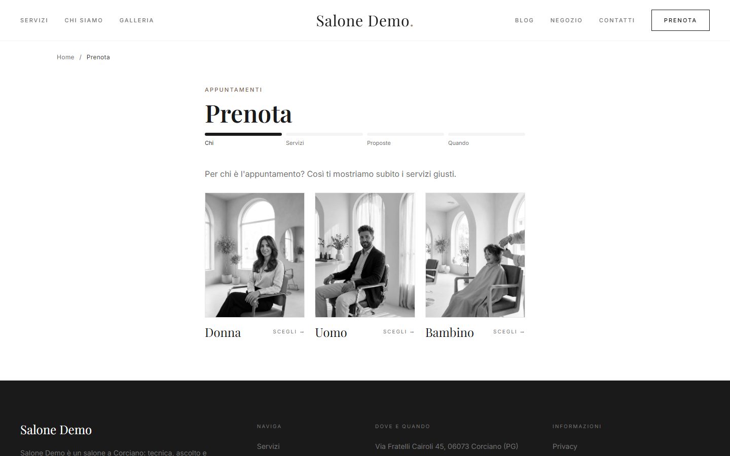 La prenotazione online