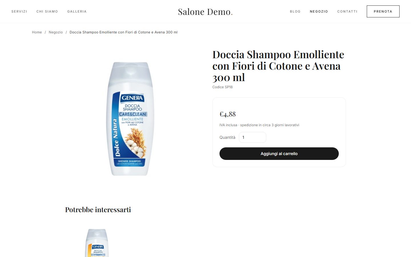 La scheda prodotto
